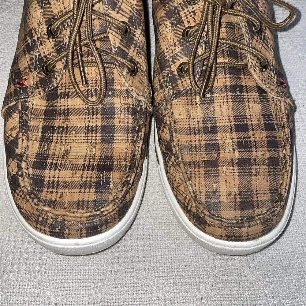 Twisted X Boots Men’s Casual Shoes Size 8.5 Tan Plaid Leather Going Out Comfort